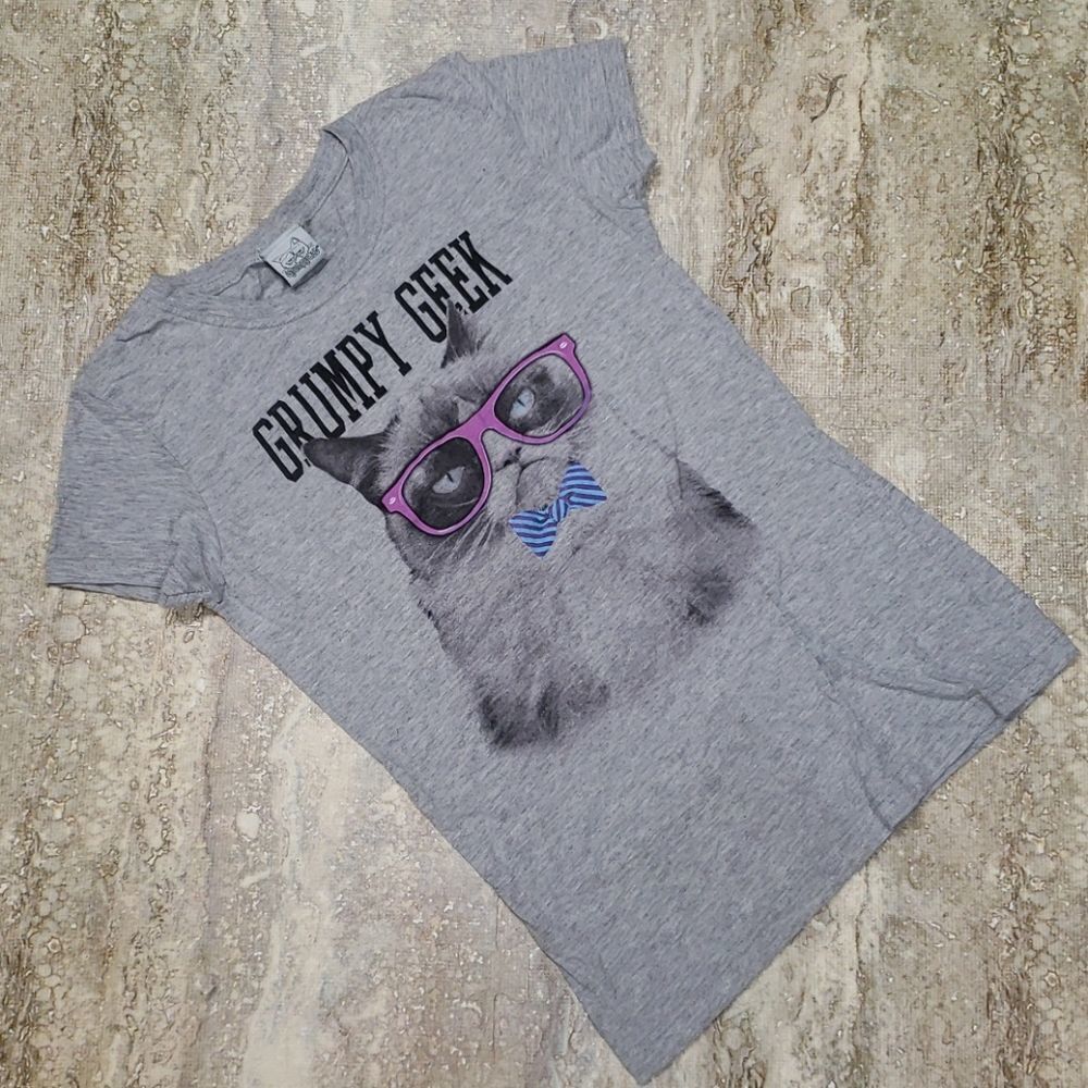 GRUMPY CAT WOMENS " GRUMPY GEEK " MEDIUM